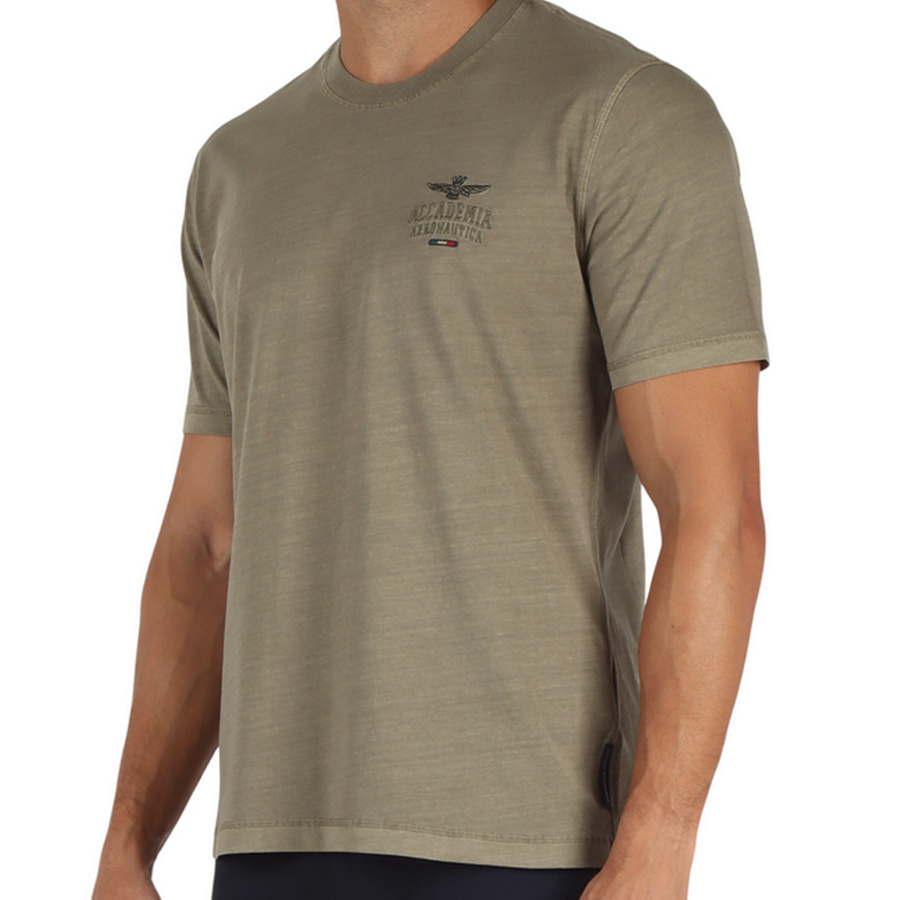 T-shirt Męski Aeronautica Militare 242TS2302J652 Zielony