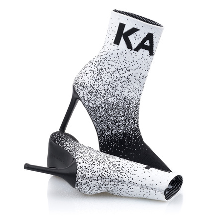 Botki KARL LAGERFELD KL31371 Black Knit -50%