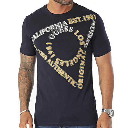 T-Shirt Męski GUESS Logo M3BI13 I3Z14 Granatowy