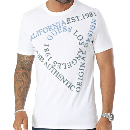 T-Shirt Męski GUESS Logo M3BI13 I3Z14 Biały