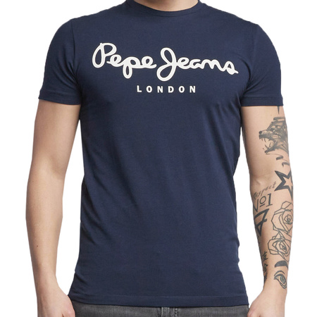 T-shirt Męski PEPE JEANS PM508210 Granatowy