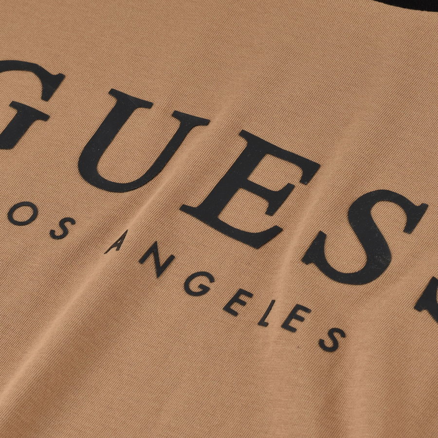 T-Shirt Męski GUESS M2RI16 K8FQ1 Brązowy