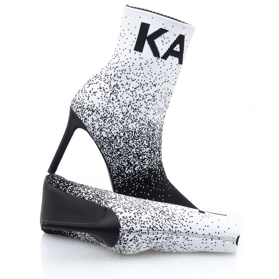 Botki KARL LAGERFELD KL31371 Black Knit -50%