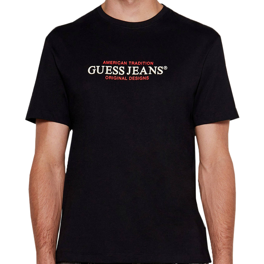 T-Shirt Męski GUESS Jeans M4YI42 K8FQ4 Czarny