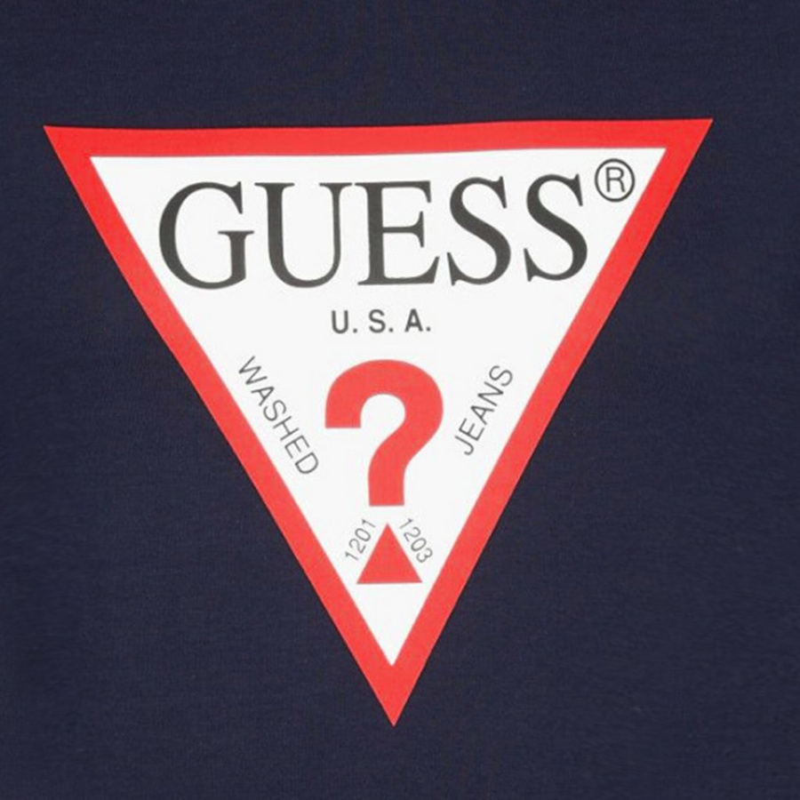 Bluza Męska GUESS LOGO Slim Fit Granatowa