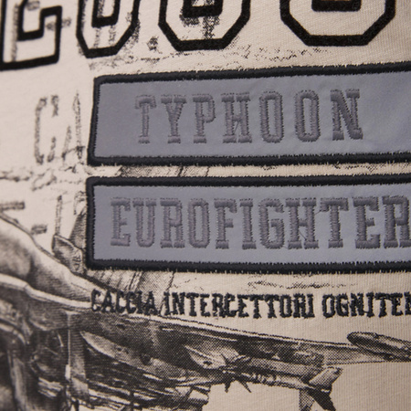 T-shirt Męski Aeronautica Militare 242TS2325J641 Beżowy