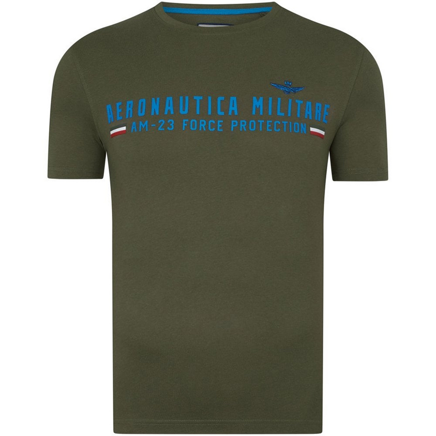 T-shirt Męski Aeronautica Militare 221TS1942J538 Khaki