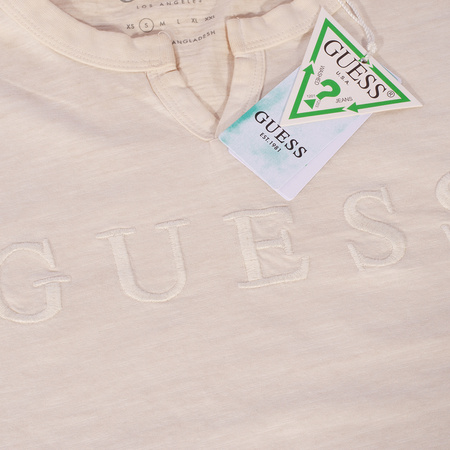 T-Shirt Męski GUESS X3YI10 KAK90 Beżowy