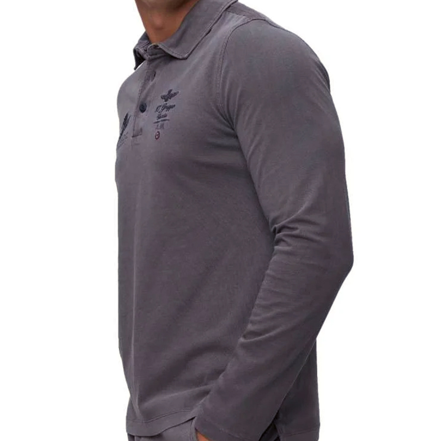 Koszulka Polo Aeronautica Militare 242PO1809J633 Grafitowy