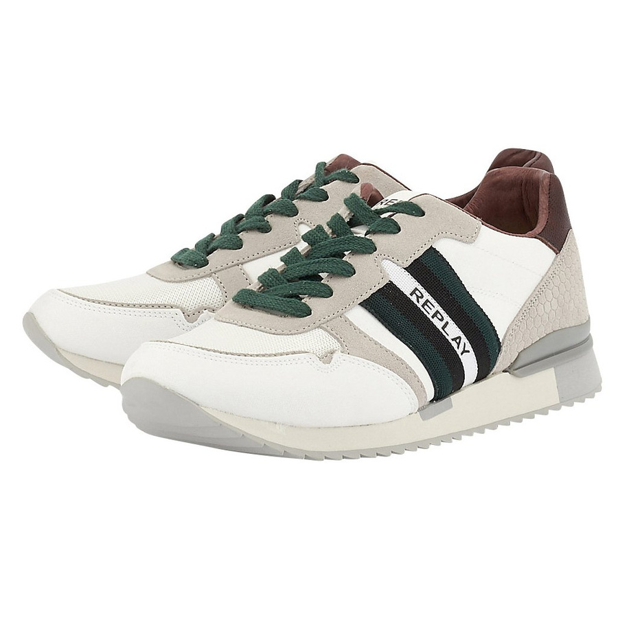Sneakersy REPLAY HAVEFORD White Green RS680009S