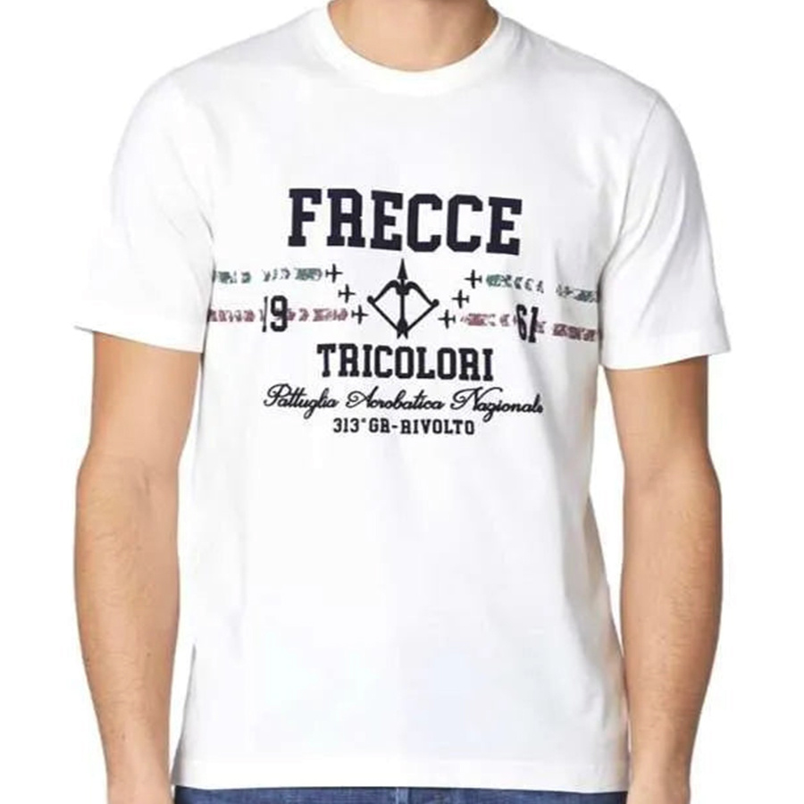 T-shirt Męski Aeronautica Militare 242TS2336J641 Biały