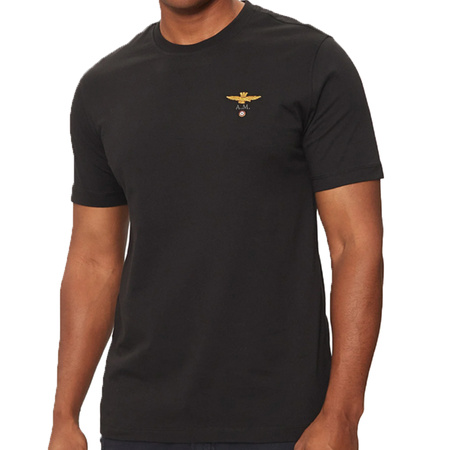 T-shirt Męski Aeronautica Militare 242TS1580J372 Czarny