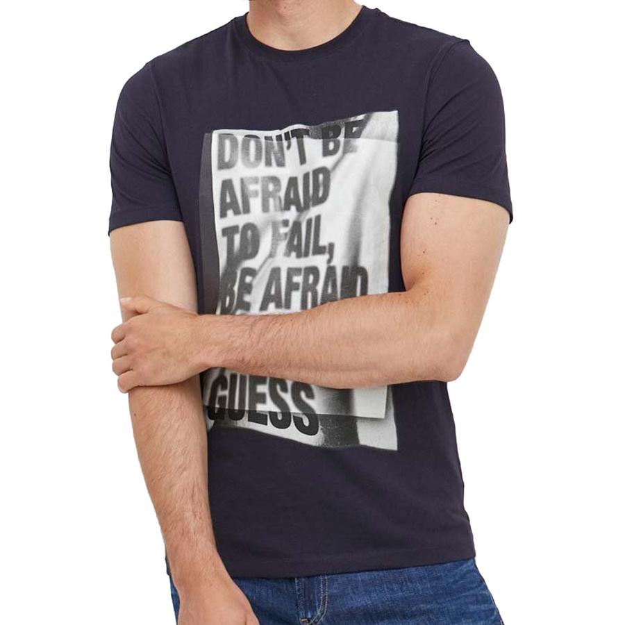 T-Shirt Męski GUESS Logo M3YI06 I3Z14 Granatowy