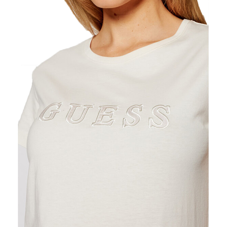 T-shirt Damski GUESS O1GA05 K8HM0 Beżowy