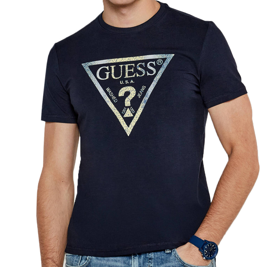 T-Shirt Męski GUESS Logo M4BI35 J1314 Granatowy