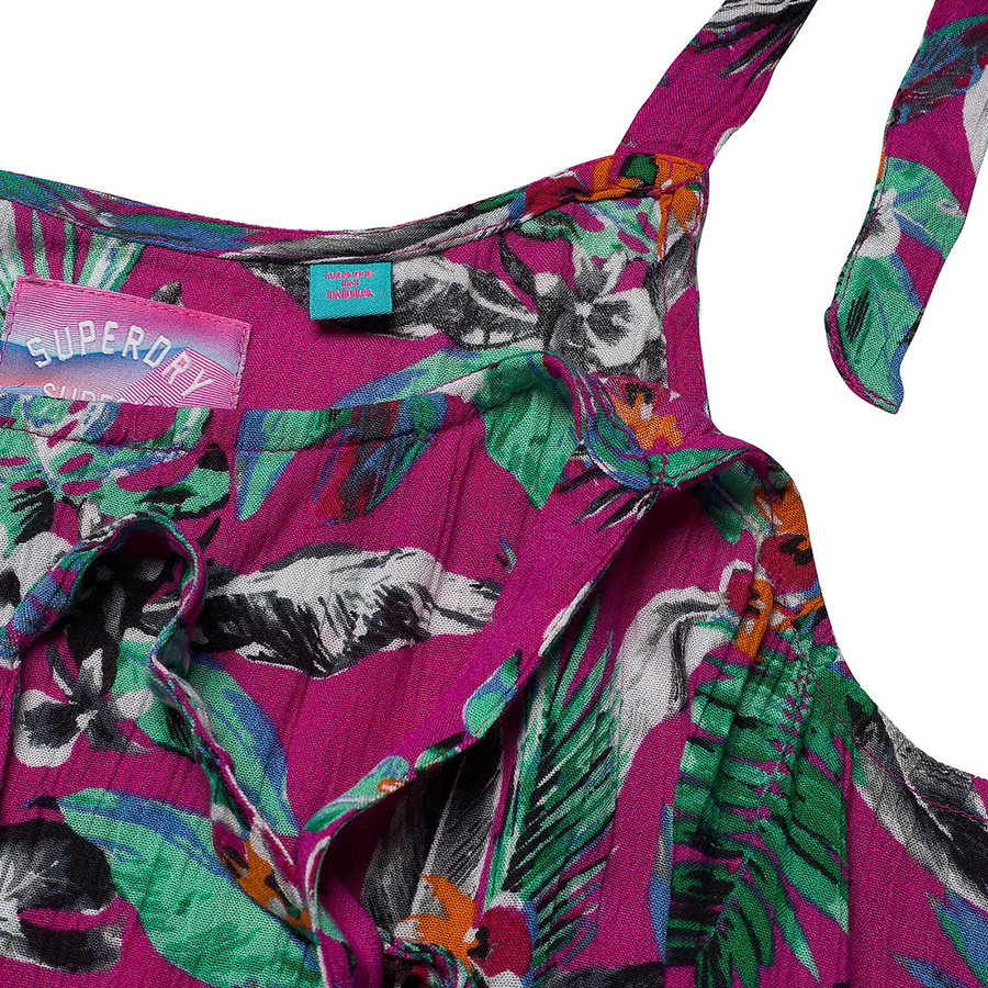 Top Bluzka SUPERDRY G60002AQ Tropikalny Róż