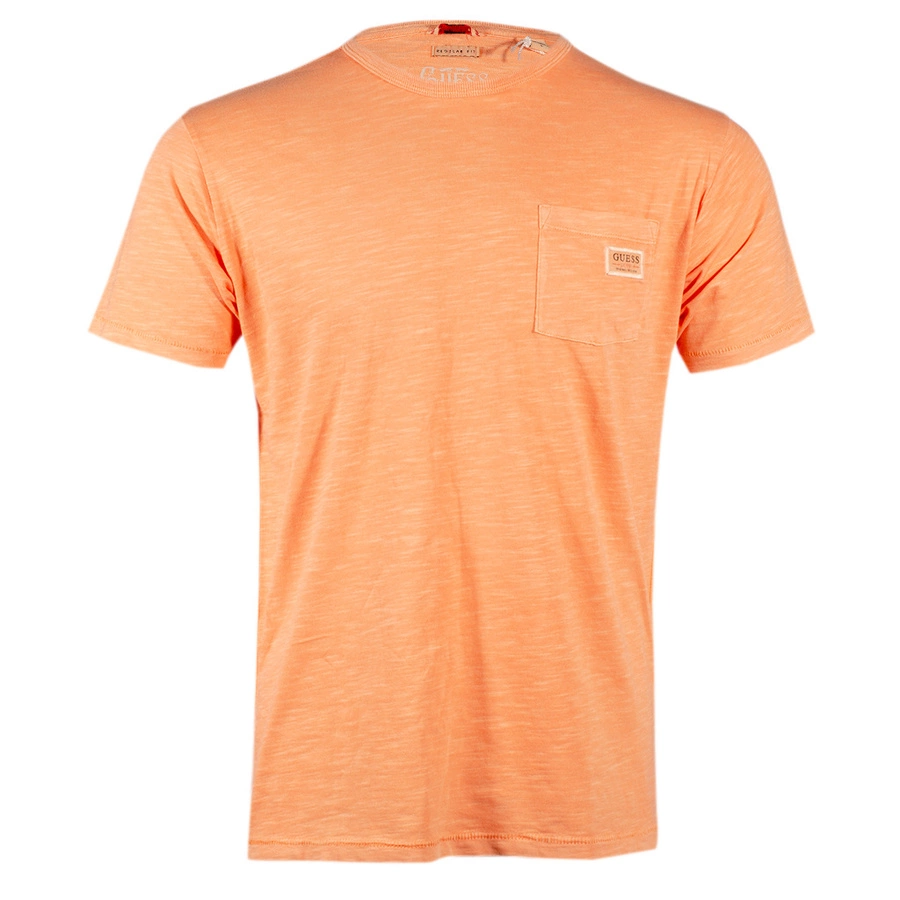 T-Shirt Męski GUESS M3RI30 KBL31 Pomarańczowy