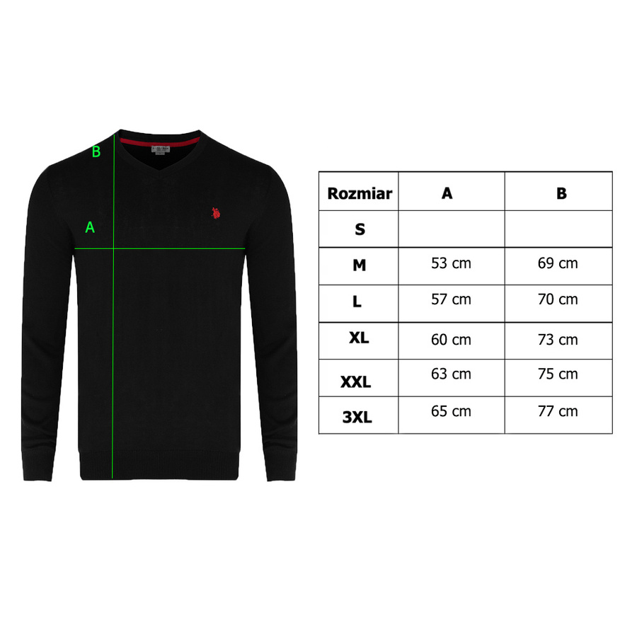 Sweter Męski U.S. POLO ASSN. 67749 52469 Czarny