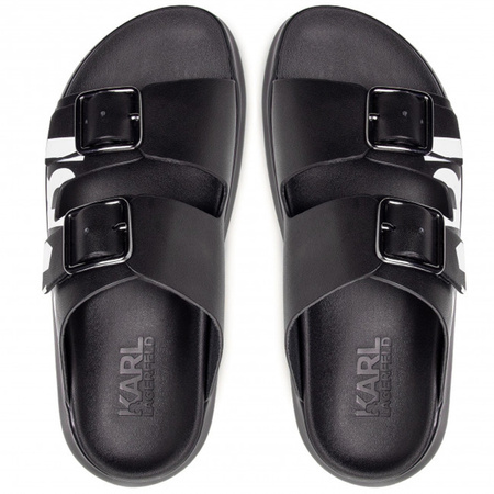 Klapki KARL LAGERFELD KL62505 Black Lthr 