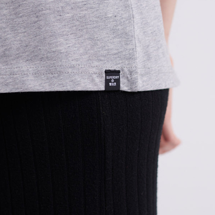 T-shirt Damski SUPERDRY Label Tee W6010155A Szary