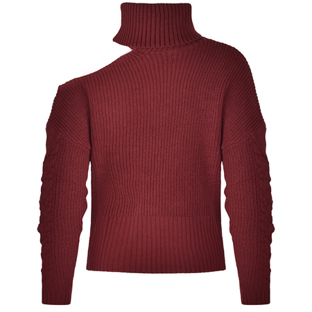 Sweter Golf Damski GUESS Gali Q1BR12 Z1S00 Bordowy