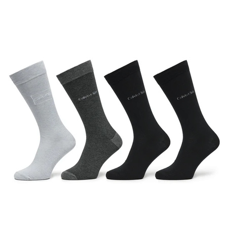 Skarpety Męskie CALVIN KLEIN 4-PACK 701229430 Czarny/Szary