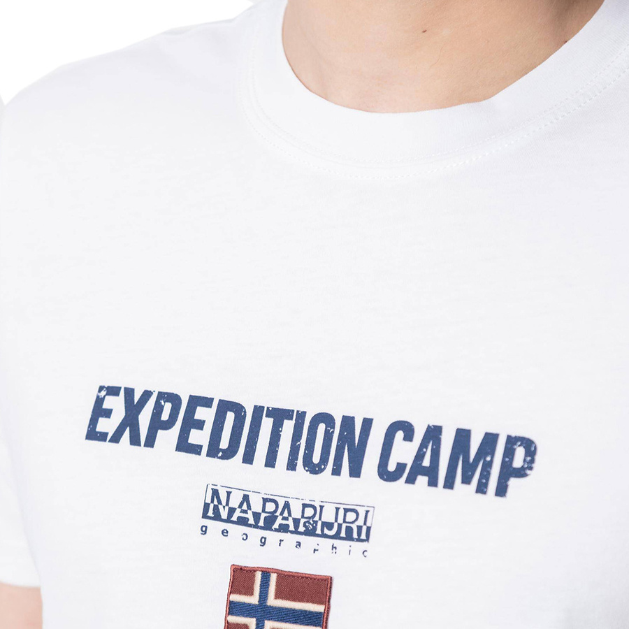 T-Shirt Męski NAPAPIJRI N0YIIX Biały