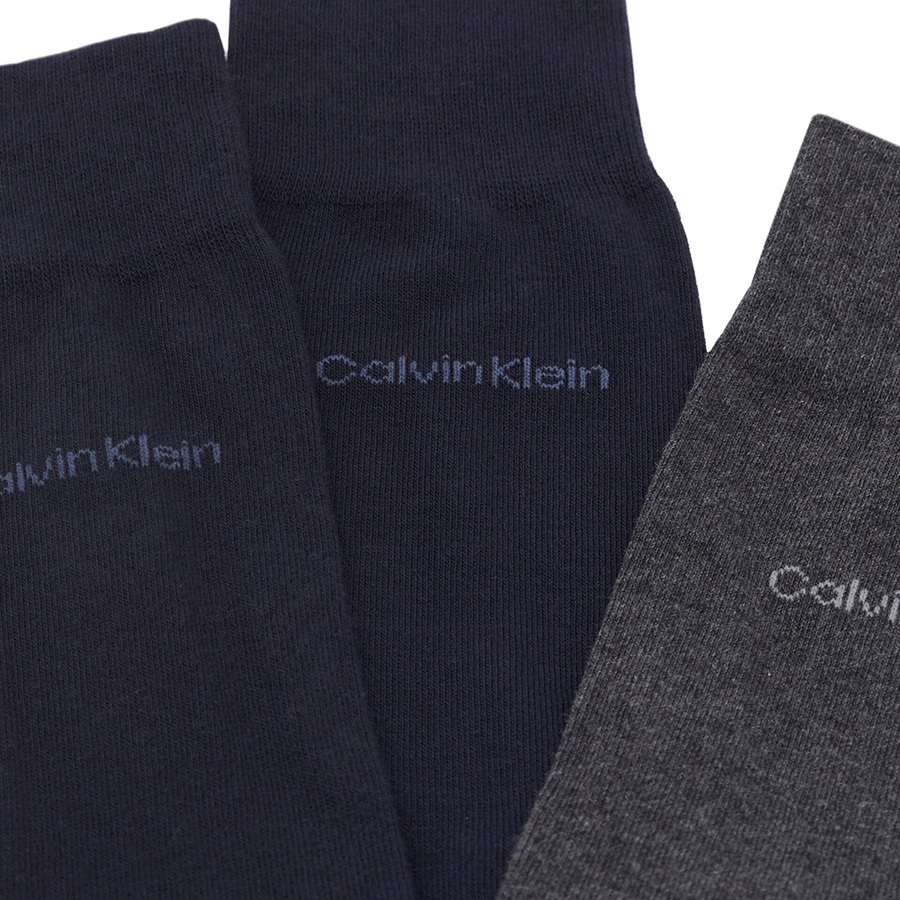 Skarpety Męskie CALVIN KLEIN 3-PACK 701226014 Granatowe/Szare