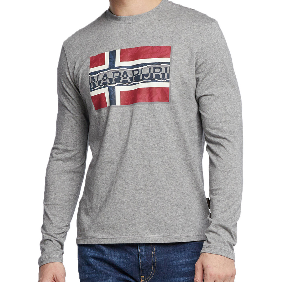 Longsleeve Męski NAPAPIJRI Sench NP0A4FRQ Szary
