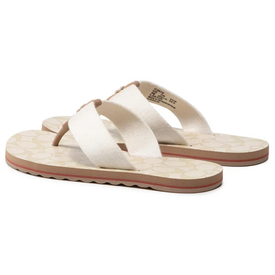 Japonki COACH Zoe Webbed C2978 Beżowy