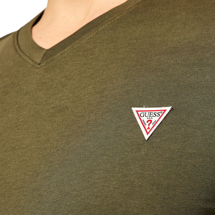 T-Shirt Meski GUESS M1RI37 I3Z11 Khaki Slim Fit