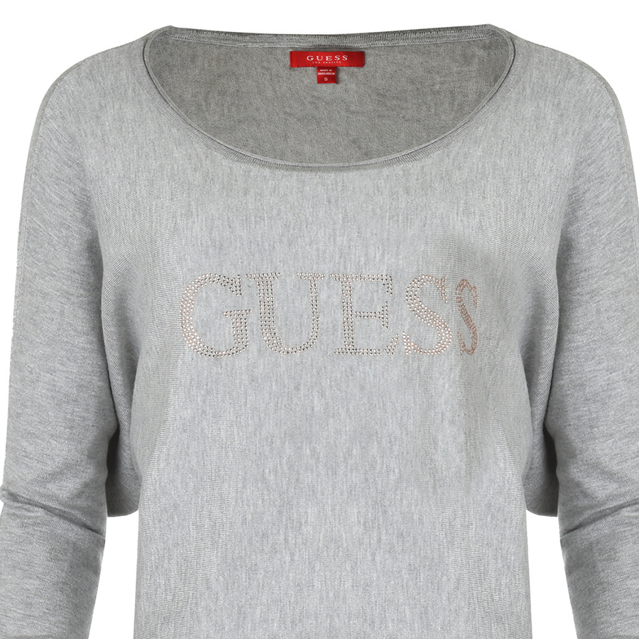 Sweter Damski GUESS Logo Q1BR19 Z2KH0 Szary