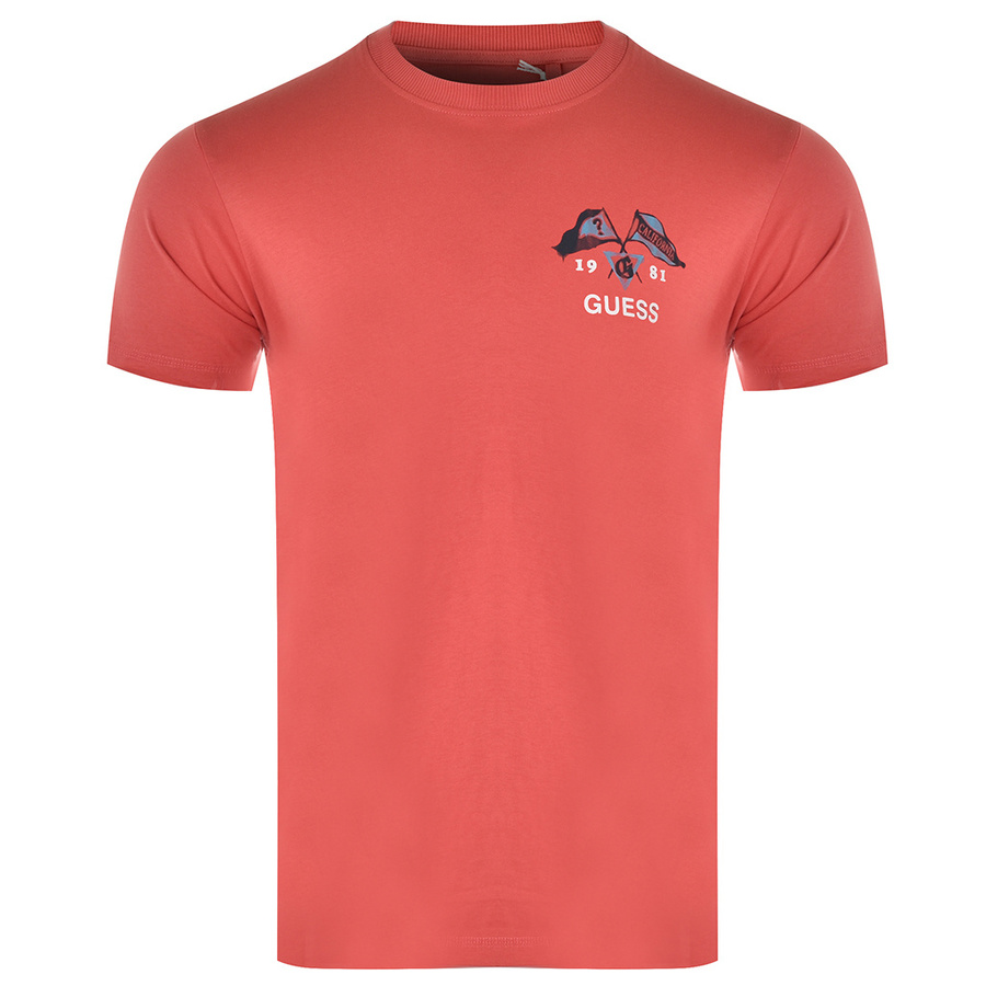 T-Shirt Męski GUESS Logo M2RI16 K8FQ1 Czerwony