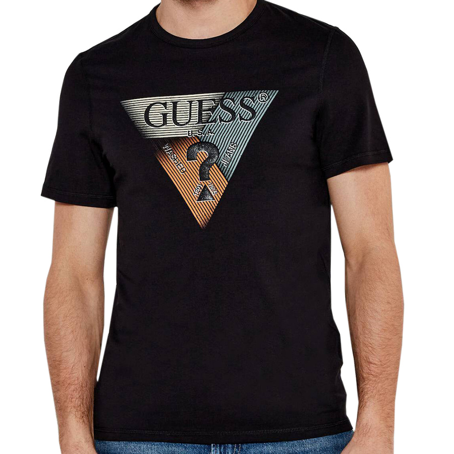T-Shirt Męski GUESS Logo M5RI14 J1314 Czarny