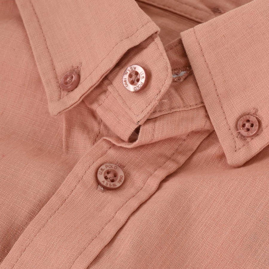 Koszula Męska U.S. POLO ASSN. US16038 Łososiowy