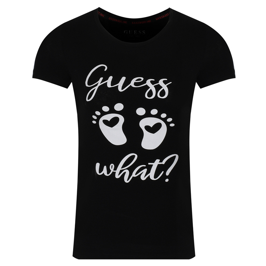 T-Shirt Damski GUESS Logo W0G164 R9150 Czarny