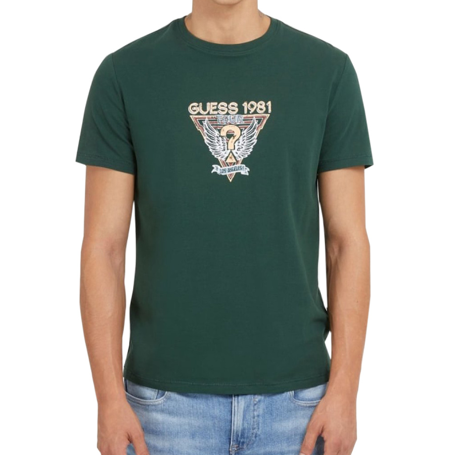T-Shirt Męski GUESS M3BI30 J1314 Zielony
