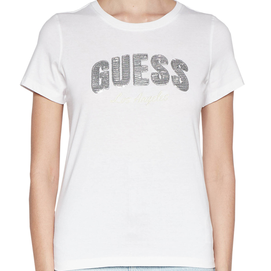 T-shirt Damski GUESS Logo W4GI31 I3Z14 Biały