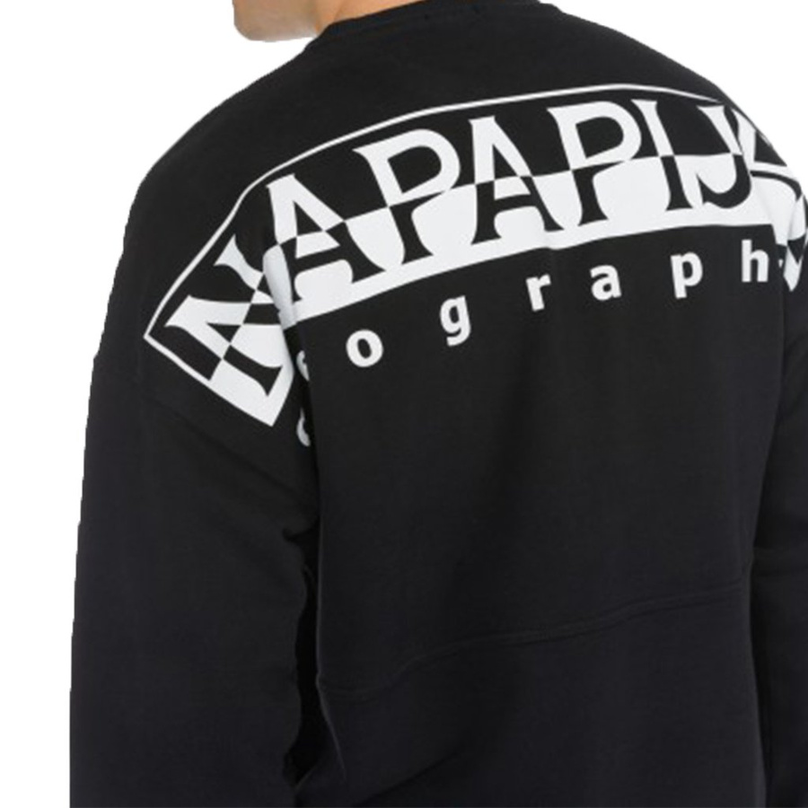 Męska Bluza NAPAPIJRI CZARNY NAPIS TYŁ