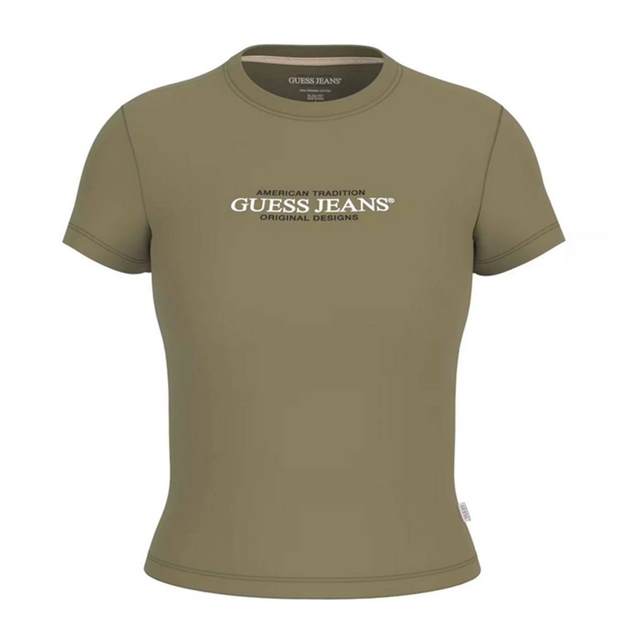 T-shirt Damski GUESS W4YI03 J1314 Khaki