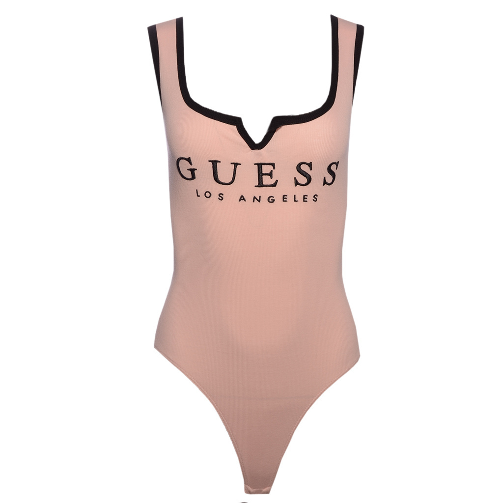 Body GUESS Logo W1YI0Q R8G00 Pudrowy róż
