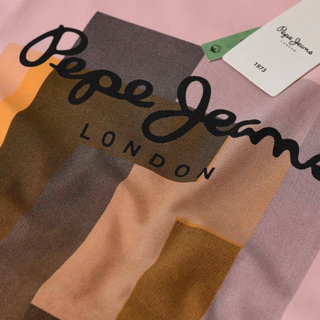 T-shirt Męski PEPE JEANS Oldwive PM508942 Różowy