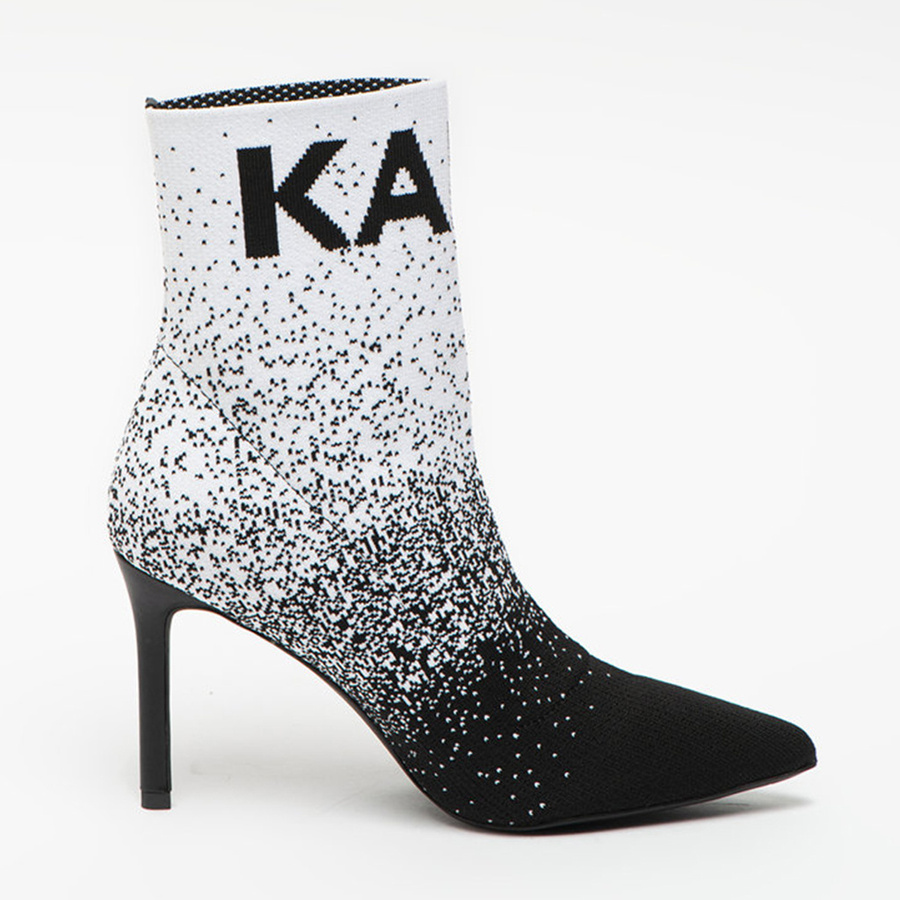 Botki KARL LAGERFELD KL31371 Black Knit -50%
