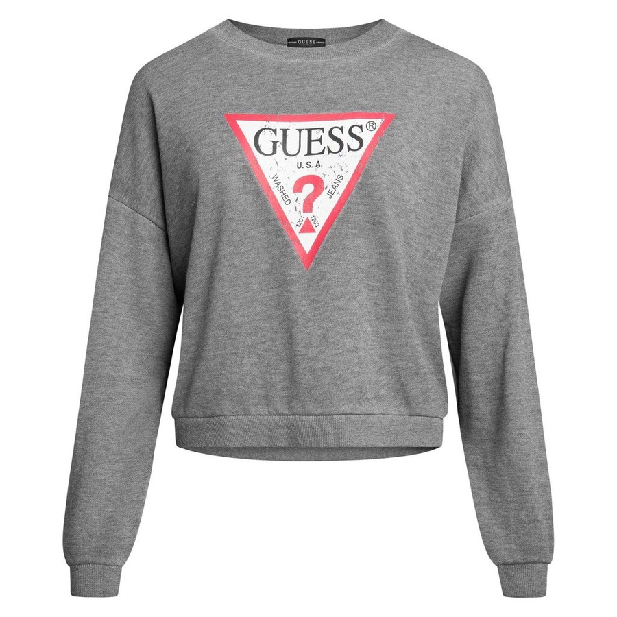 BLUZA GUESS DAMSKA SZARA LOGO W93Q73K8K90