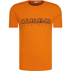 Napapijri T-Shirt męski NP0A4F9O Pomarańczowy