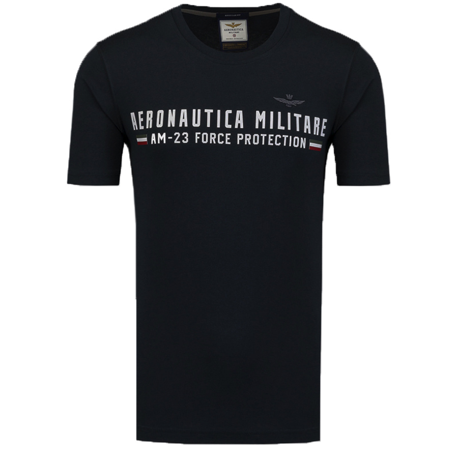 T-shirt Męski Aeronautica Militare 242TS1942J538 Czarny