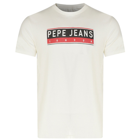 T-shirt Męski PEPE JEANS Oldwive PM508942 Biały