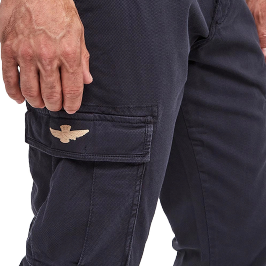 Spodnie Aeronautica Militare 241PA1580CT3253 Granatowe