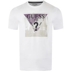T-Shirt Męski GUESS Logo  M3RI12 J1314 Biały