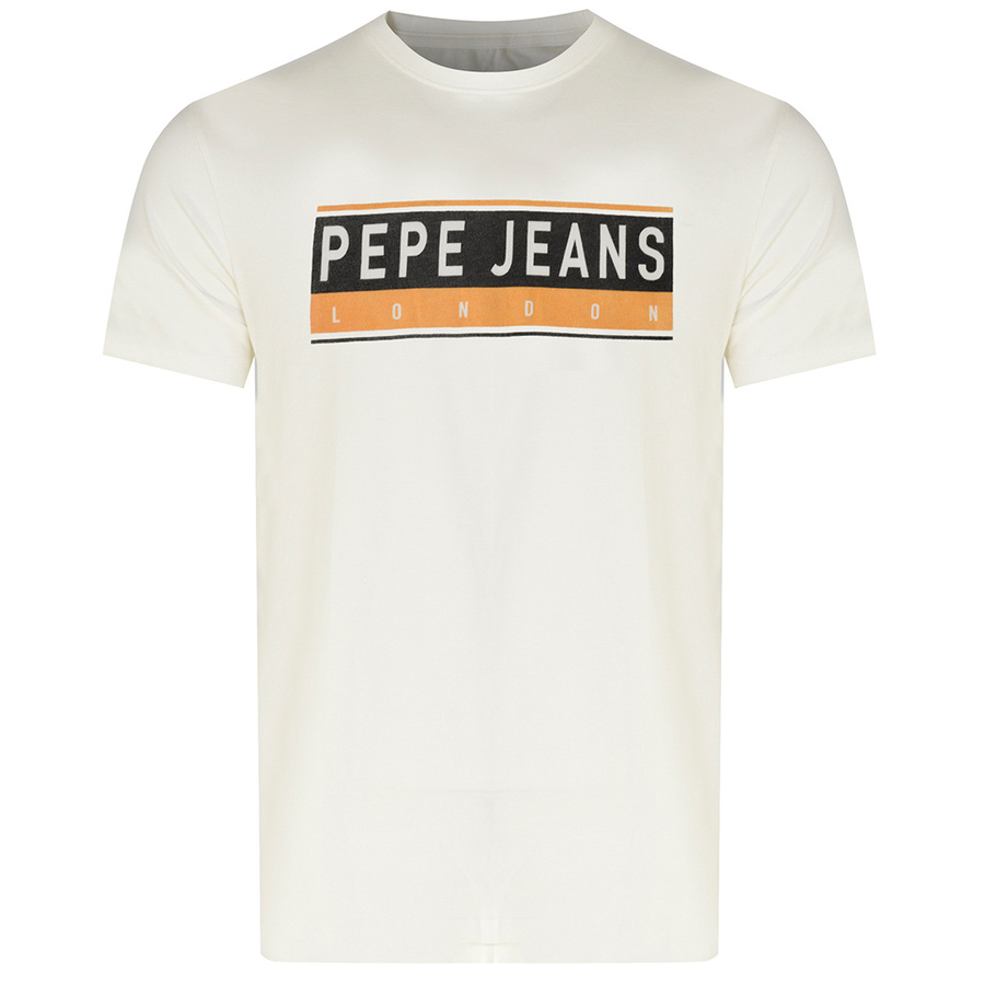 T-shirt Męski PEPE JEANS Oldwive PM508942 Biały